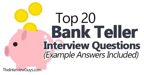 Top 20 Bank Teller Interview Questions (Example Answers Included).